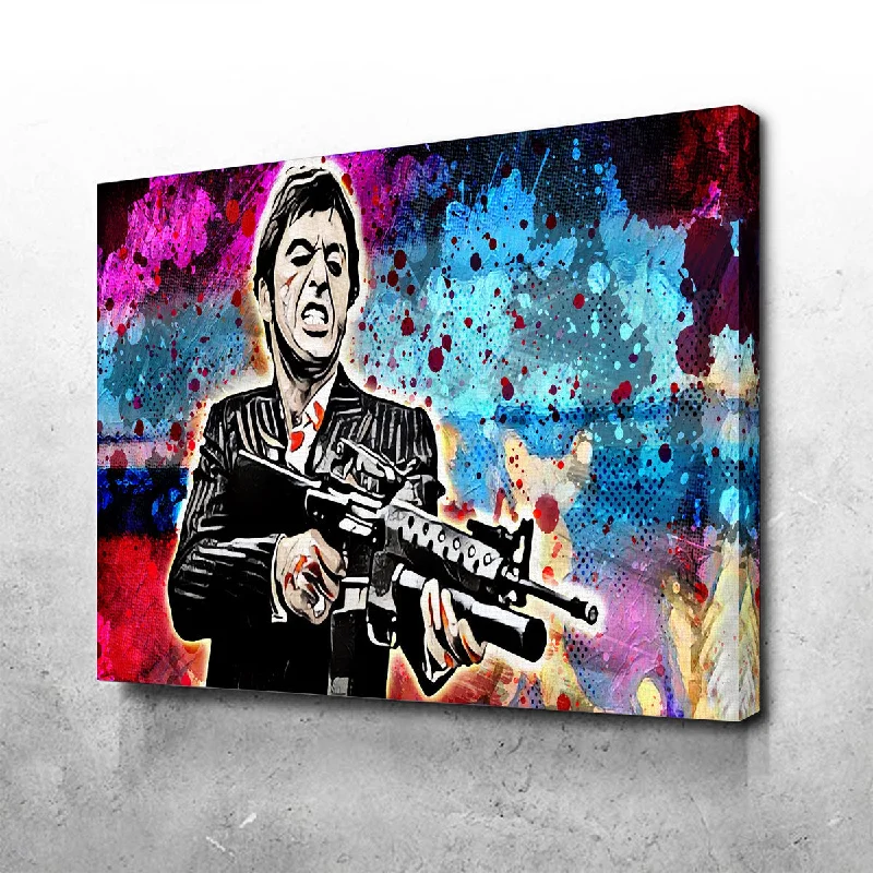 elegant crystal lamp-Abstract Scarface Canvas Set