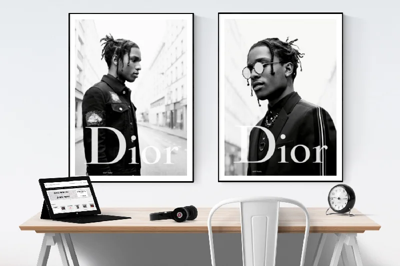 retro steel wall shelf-ASAP ROCKY DIOR FRAME *SALE*