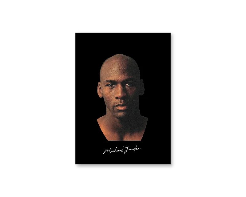 handcrafted pottery lamp-Big Head Michael Jordan Black Portrait