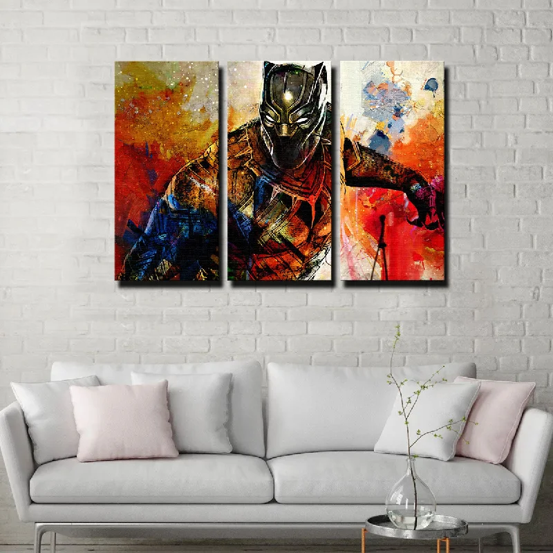 industrial concrete sculpture-Black Panther Canvas Set