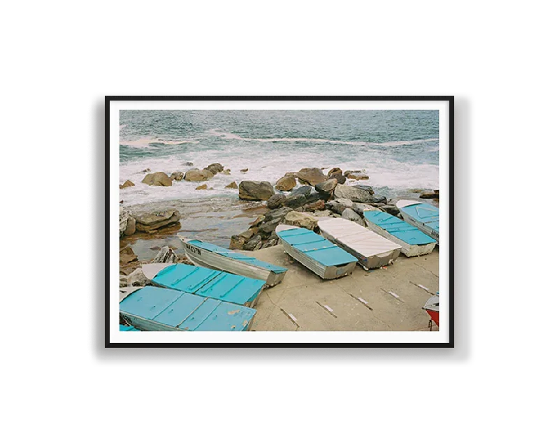 boho woven wall tapestry-Boats at Bondi