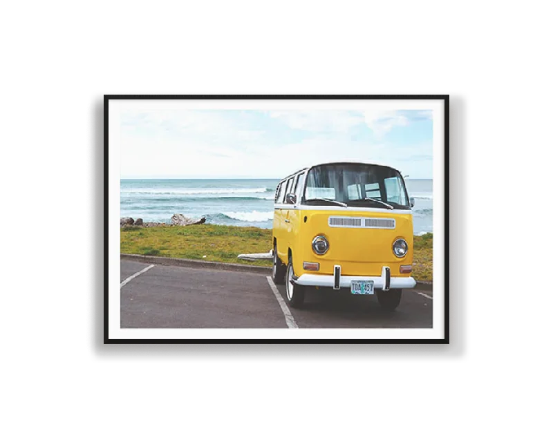 Scandinavian cotton rug-Bus Ride By The Seaside