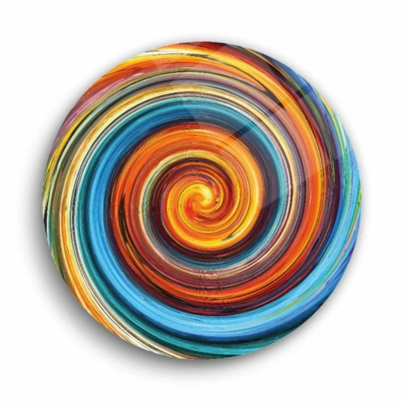 luxury marble vase-Colourful Abstract Rounded Glass Wall Art