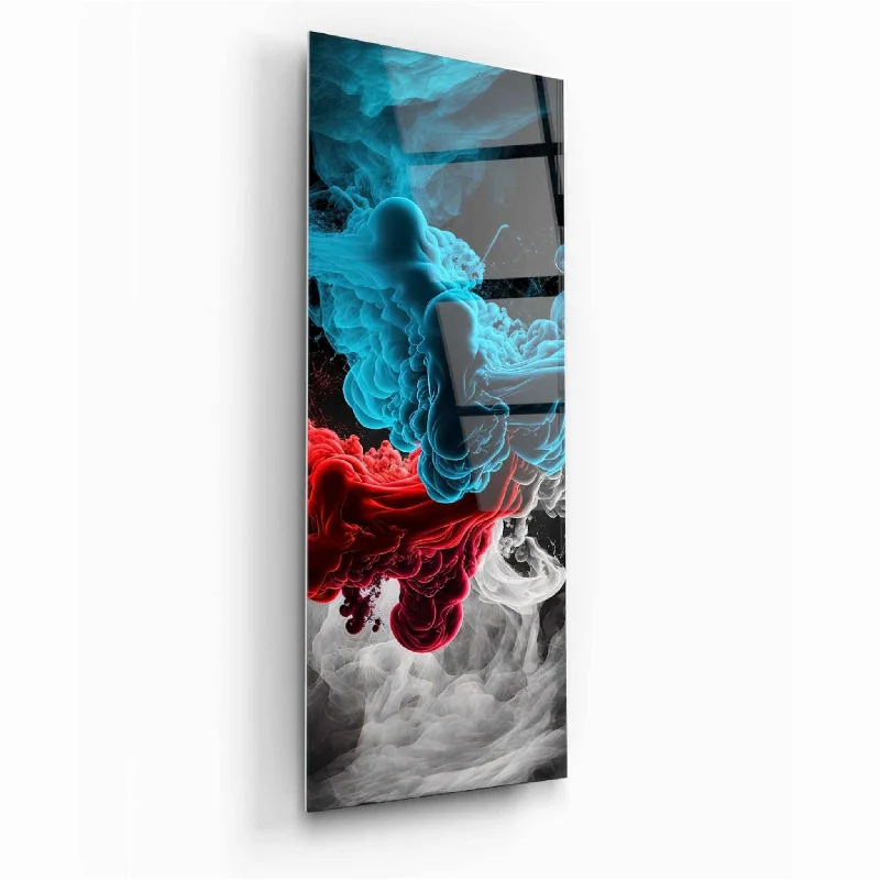 colorful abstract canvas art-Colourful Clouds Glass Wall Art