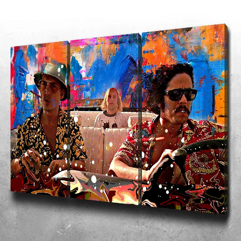 farmhouse wooden tray-Fear and Loathing Canvas Set