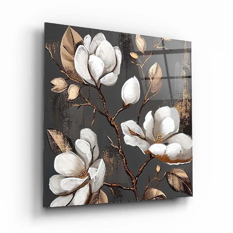 colorful floral wall tile-Flower Glass Wall Art 7