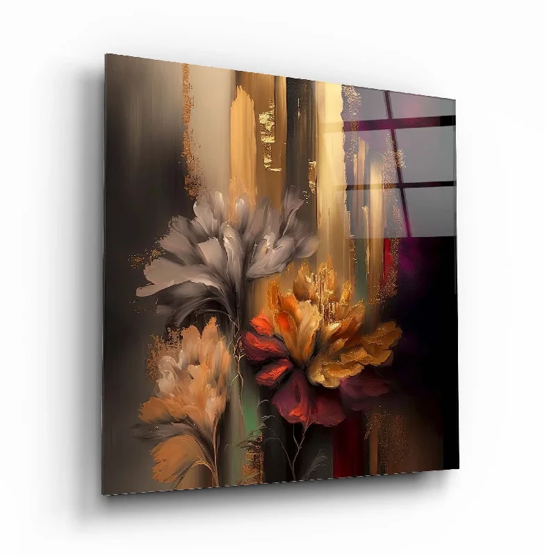 luxury marble planter-Flower Glass Wall Art 9