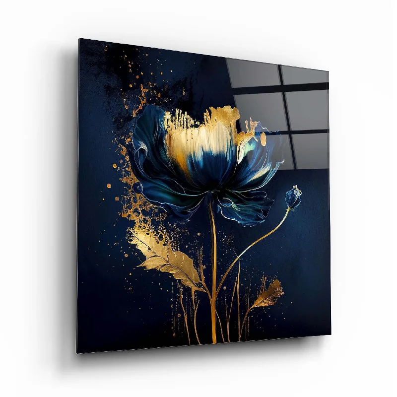 retro iron wall sign-Flower Glass Wall Art 5