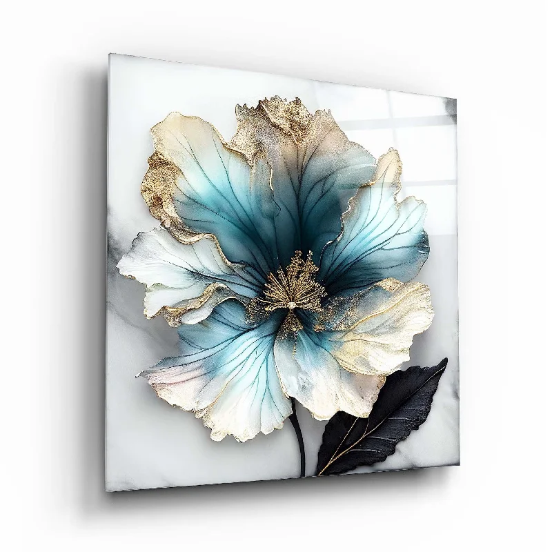 industrial metal vase-Flower Glass Wall Art 4