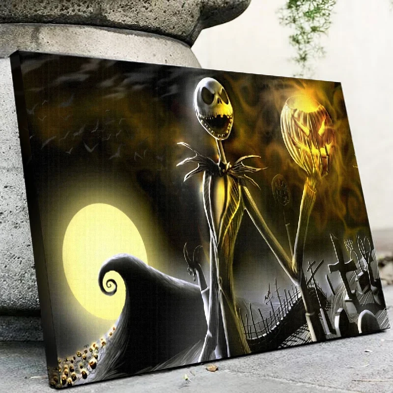 Scandinavian knit runner-Jack Skellington Canvas Set