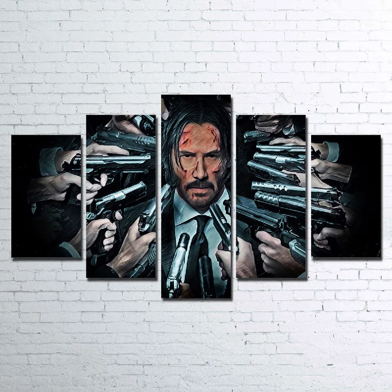 rustic linen curtain panel-John Wick Canvas Set