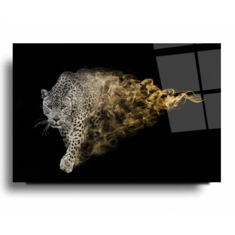 Leopard Glass Wall Art