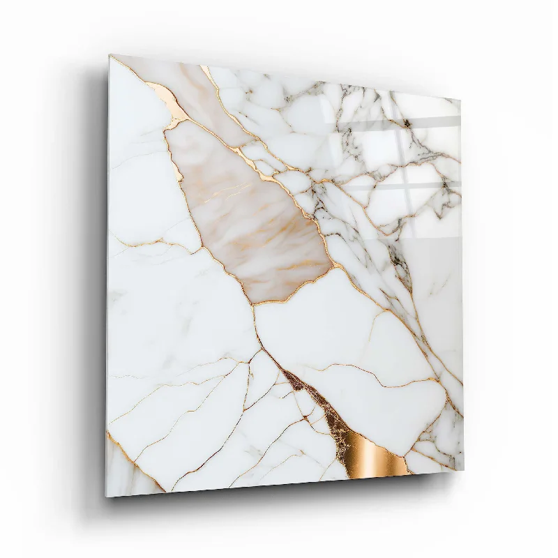 geometric acrylic terrarium-Marble Glass Wall Art