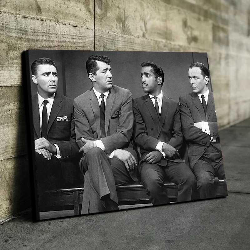 rustic linen curtain panel-Rat Pack Canvas Set