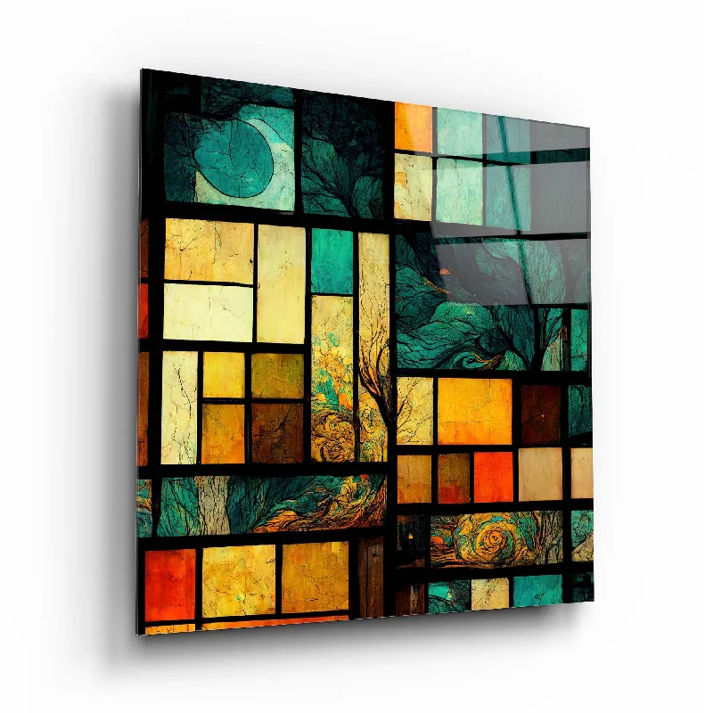 artisan woven rug-Stained Glass Wall Art 3