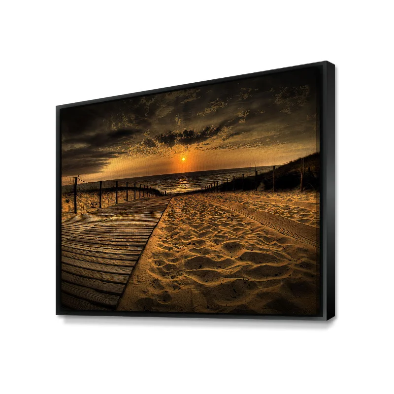 elegant brass table light-Sunset Beach Canvas Set