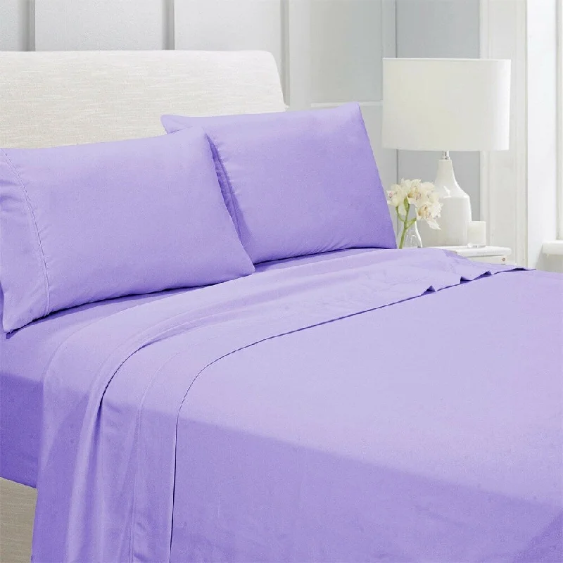 lightweight tencel sheets-Egyptian Comfort 1800 Count 4 Piece Bed Sheet Set Twin Lavender