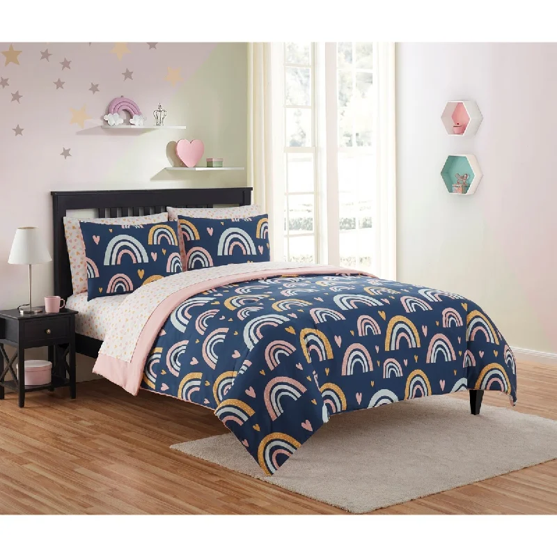 soft tencel blanket-kute kids Haley Rainbows Bedding Set