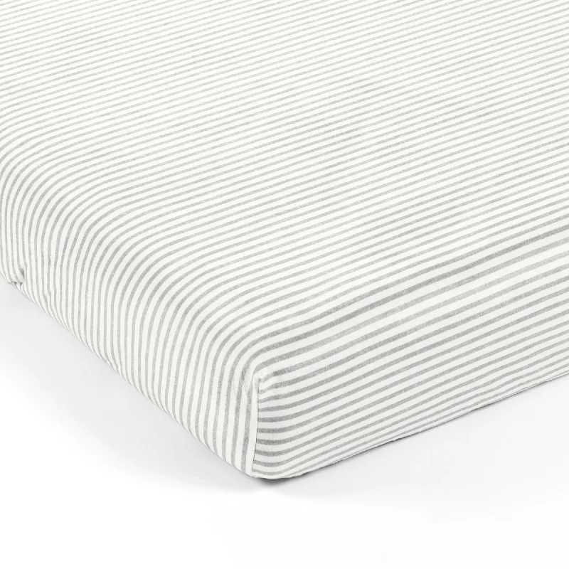 thick linen blanket-Lush Decor Baby Stripe Soft & Plush Fitted Crib Sheet - 52"x 28" x 9"