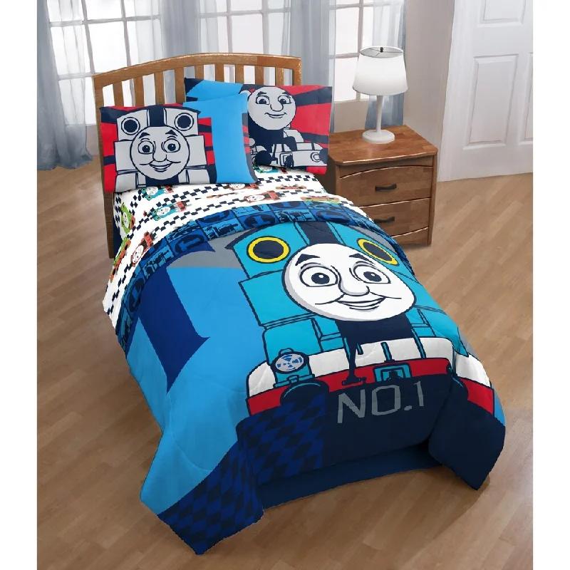 minimalist beige blanket-Mattel Thomas The Tank Engine T-Block 3 Piece Twin Sheet Set