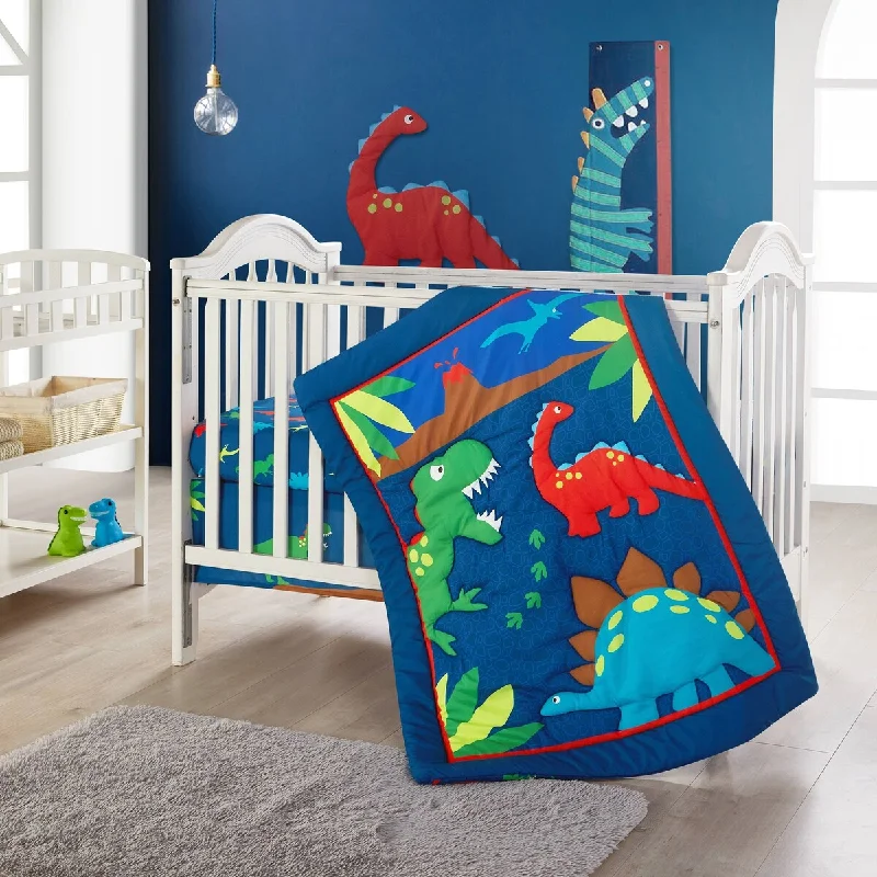 soft tencel blanket-Nanshing Dinosaur World 3 Piece Baby Nursery Crib Bedding Set