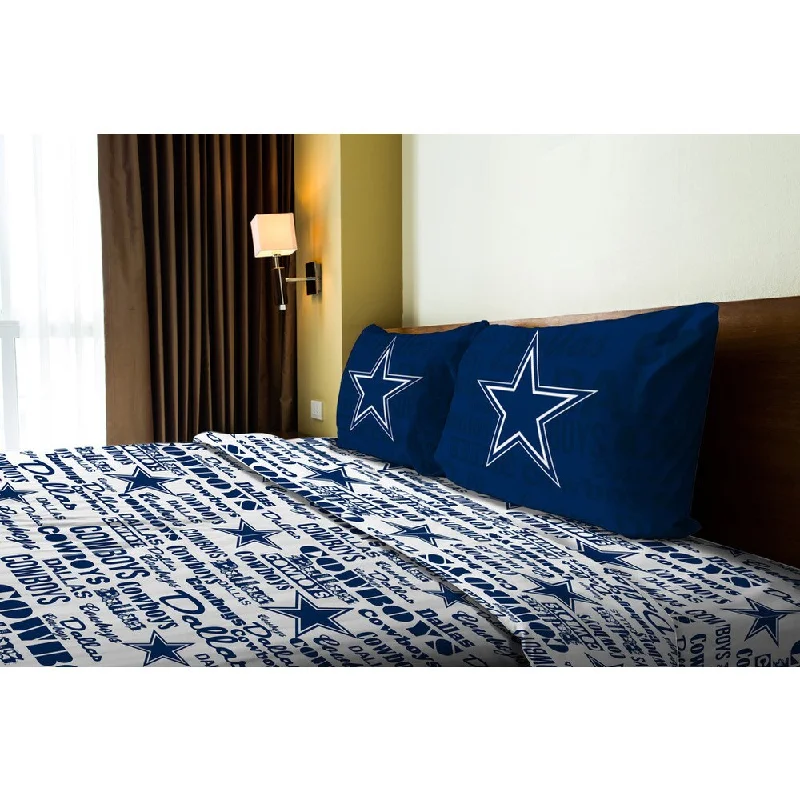 silky sateen duvet-NFL 821 Cowboys Anthem Full Sheet Set