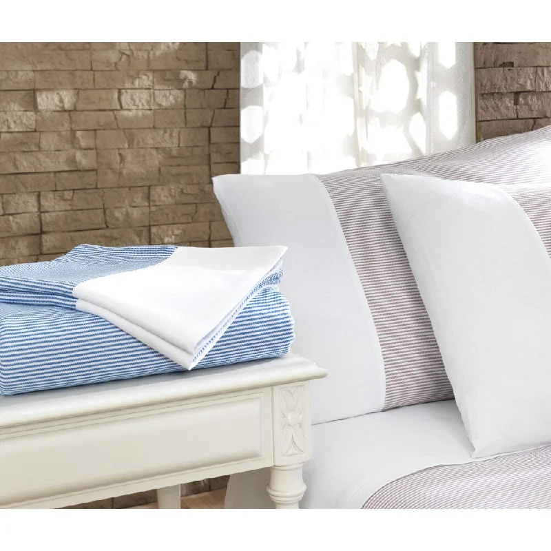 cozy cotton bed set-Pamuk Luxury Stripe 300 Thread Count Turkish Cotton 4-piece Sheet Set