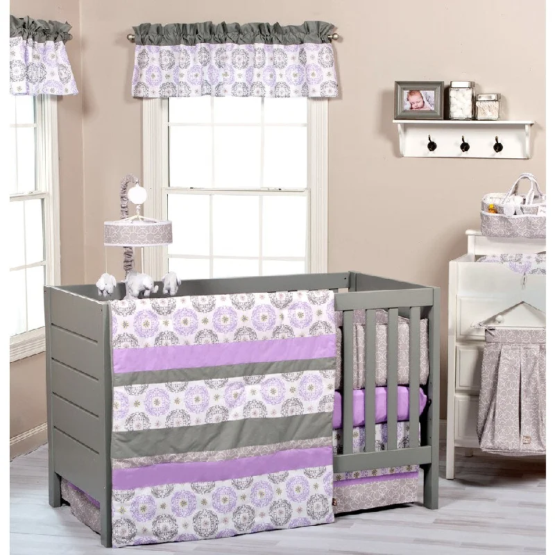 modern checkered sheets-Trend Lab Florence 3-piece Crib Bedding Set