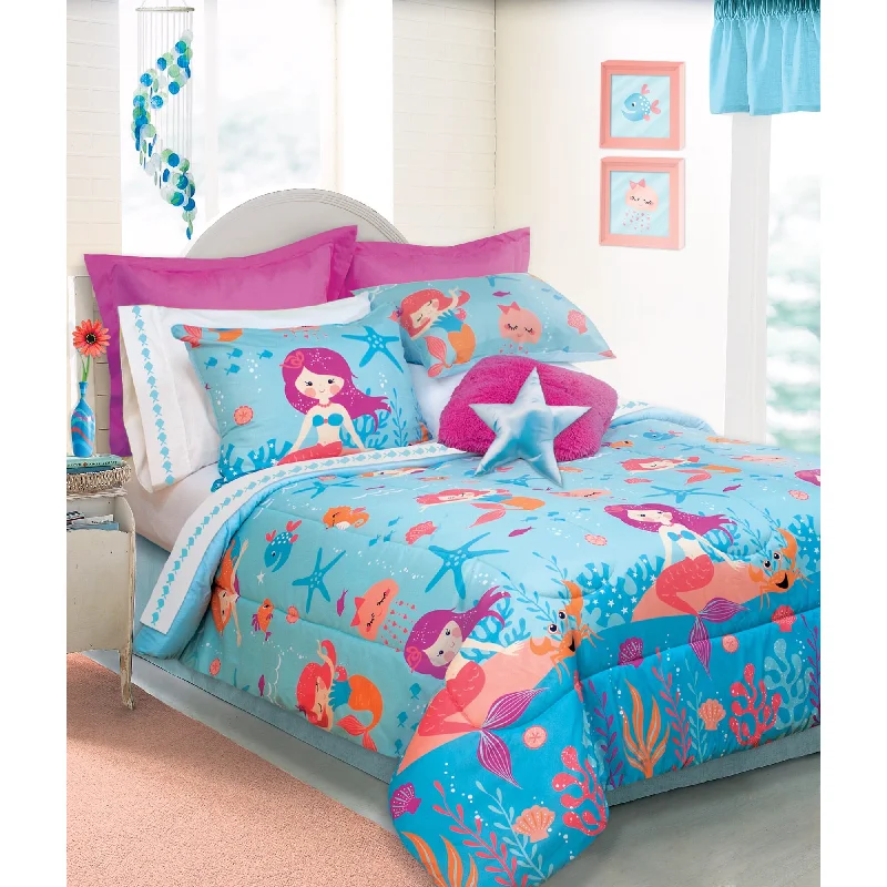 thick fleece bedspread-Adella Print Kids Comforter Set