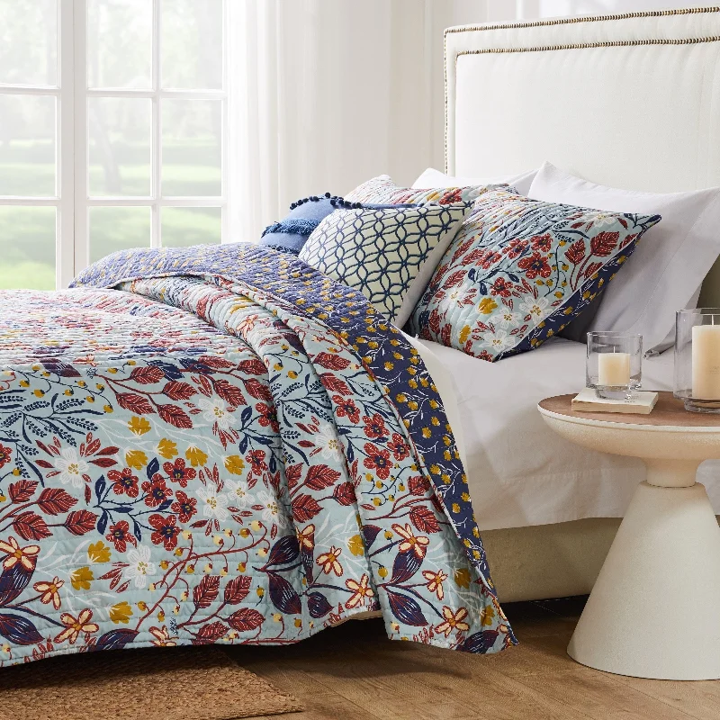 thick jersey blanket-Barefoot Bungalow Perry Reversible Quilt Set