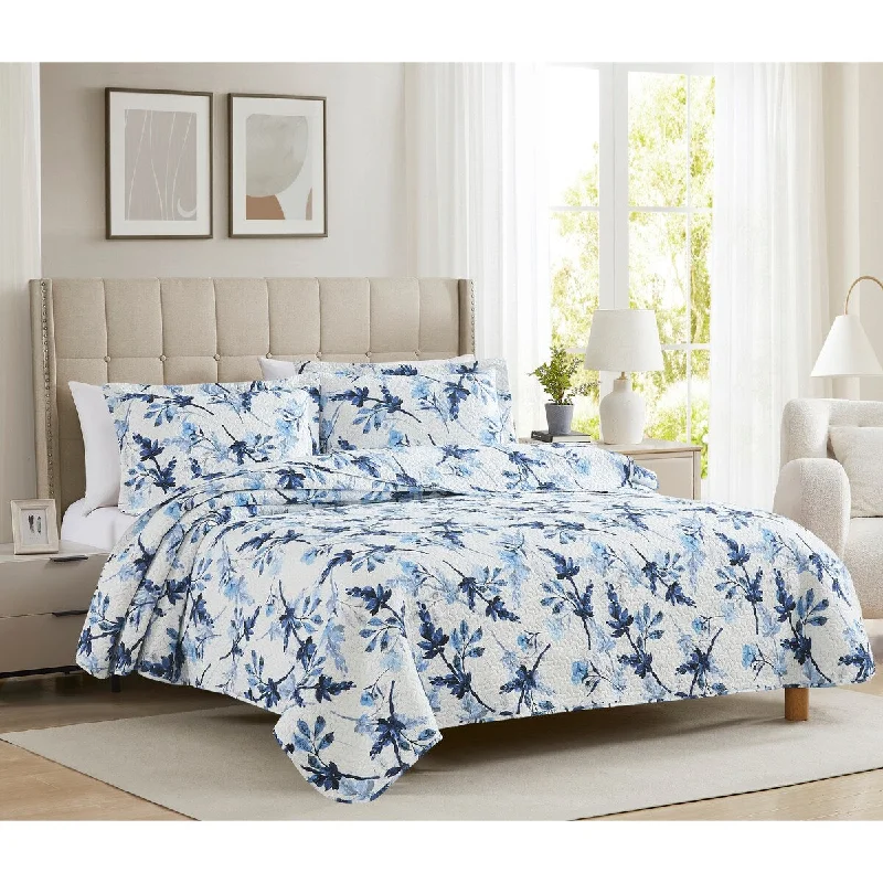 silky percale bed set-Bonaire Sawgrass 3pc Pinsonic Quilt