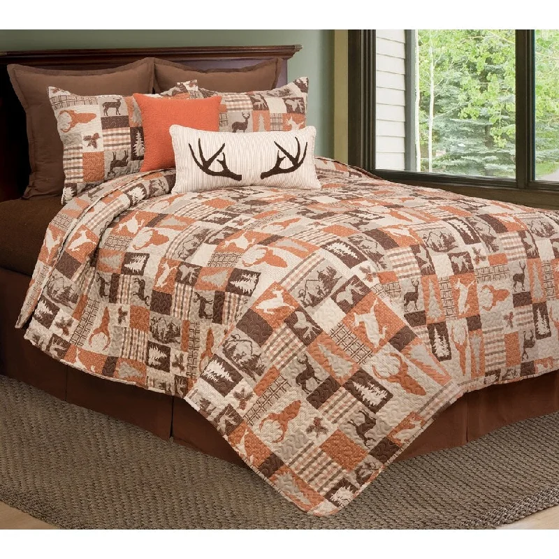 colorful floral blanket-Cameran Ridge Rustic Lodge Microfiber Quilt Set