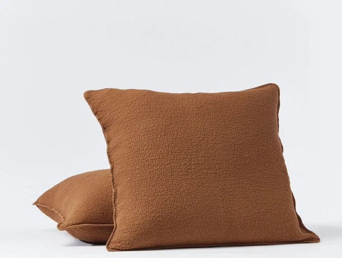 thick fleece bedspread-Cascade Rust Organic Pillow