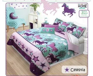 vintage chenille duvet-Celestia print Kids Comforter set