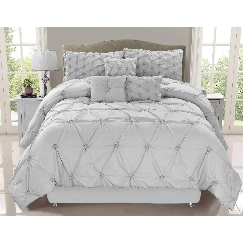 organic silk duvet-Chateau Grey 7-piece Comforter Set