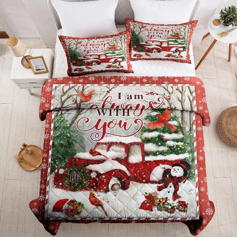 organic flannel blanket-Christmas tree pattern quilt set（Complimentary 2 pieces of 18"*30" pillowcases）