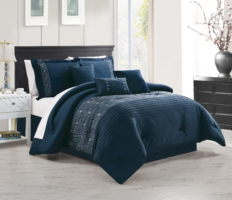 silky percale pillowcase-Collin 7-piece Comforter set