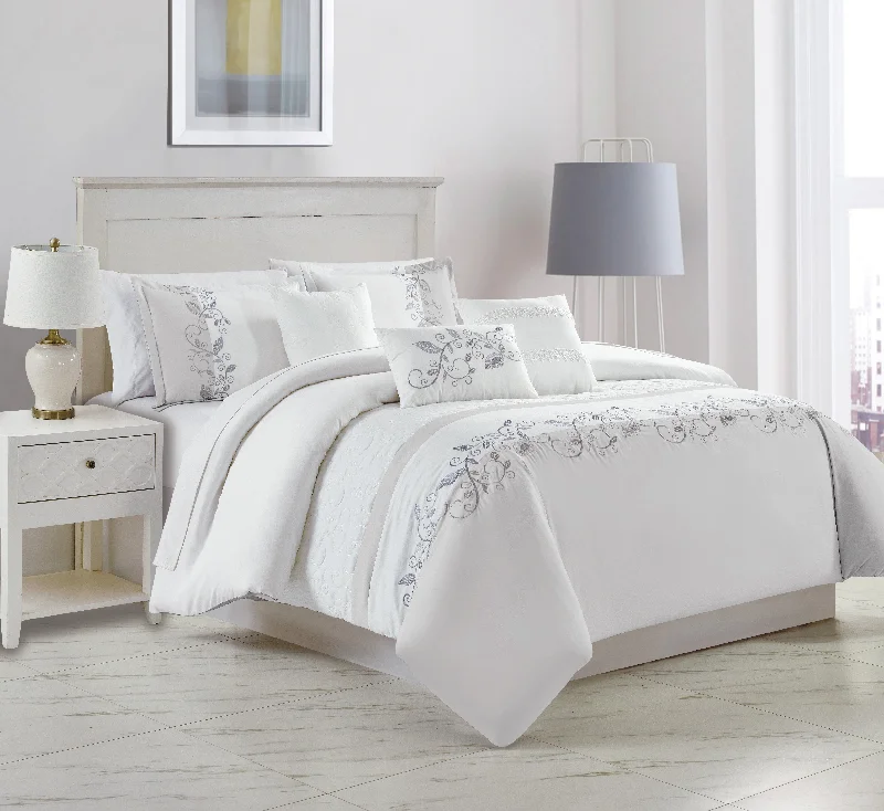 luxury sateen bed sheets-Darya 7-piece Comforter set