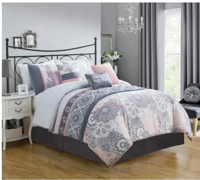 luxury velvet bed sheets-Dublin 7-piece Comforter set