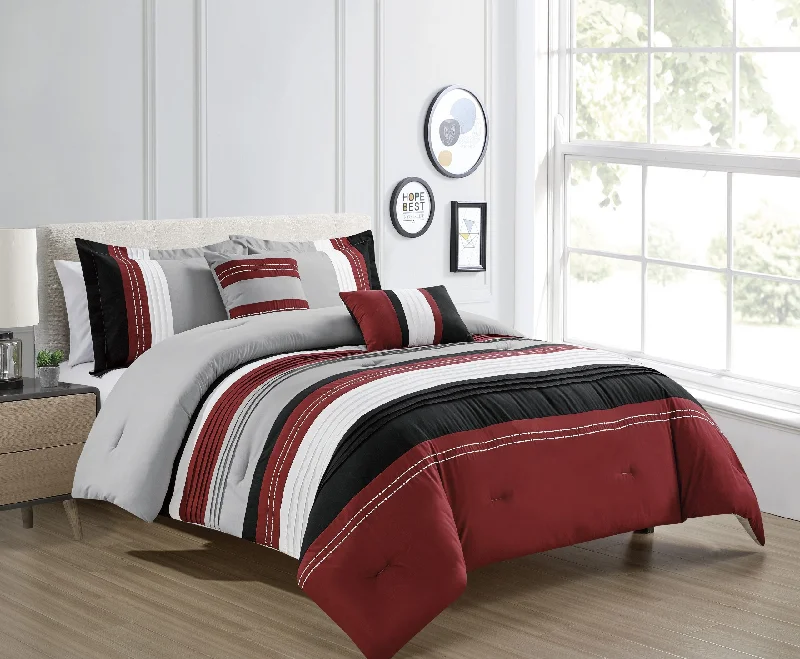 luxury fleece duvet-Edin 5-piece Comforter set