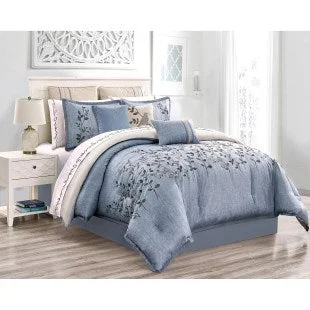 modern polka dot blanket-Enya 7-piece Comforter set