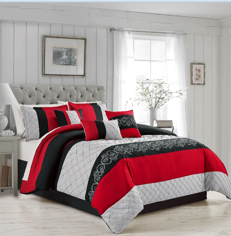 soft percale comforter-Evelyn 7-piece Comforter set