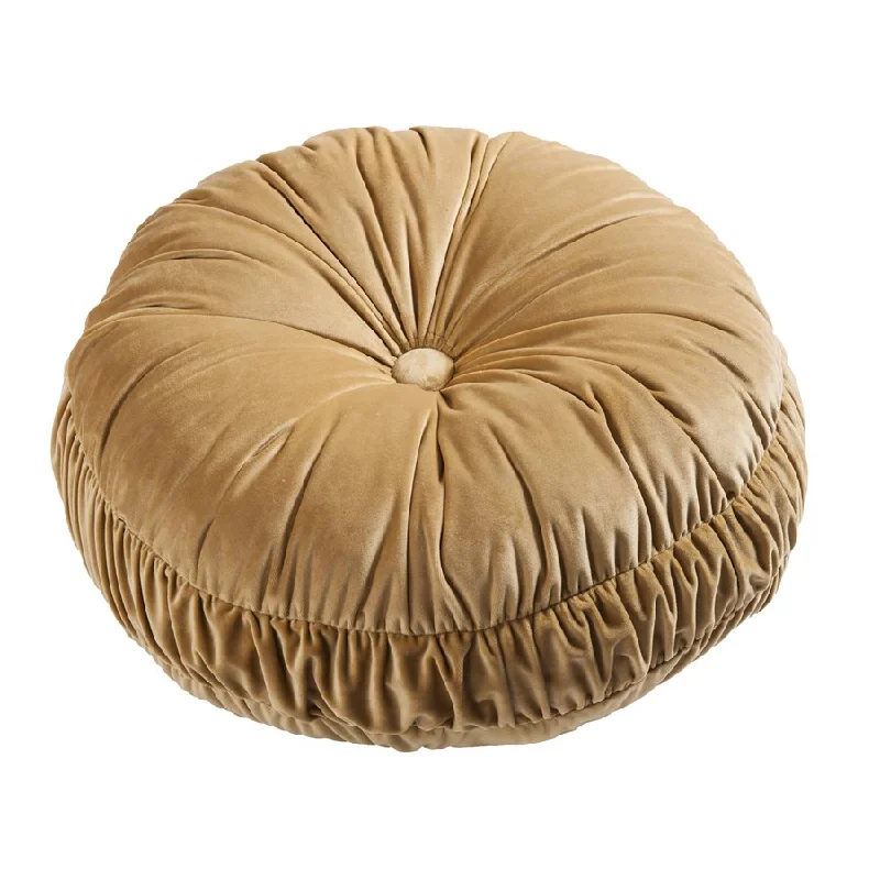 organic sateen bed sheets-Velvet Round Pillow