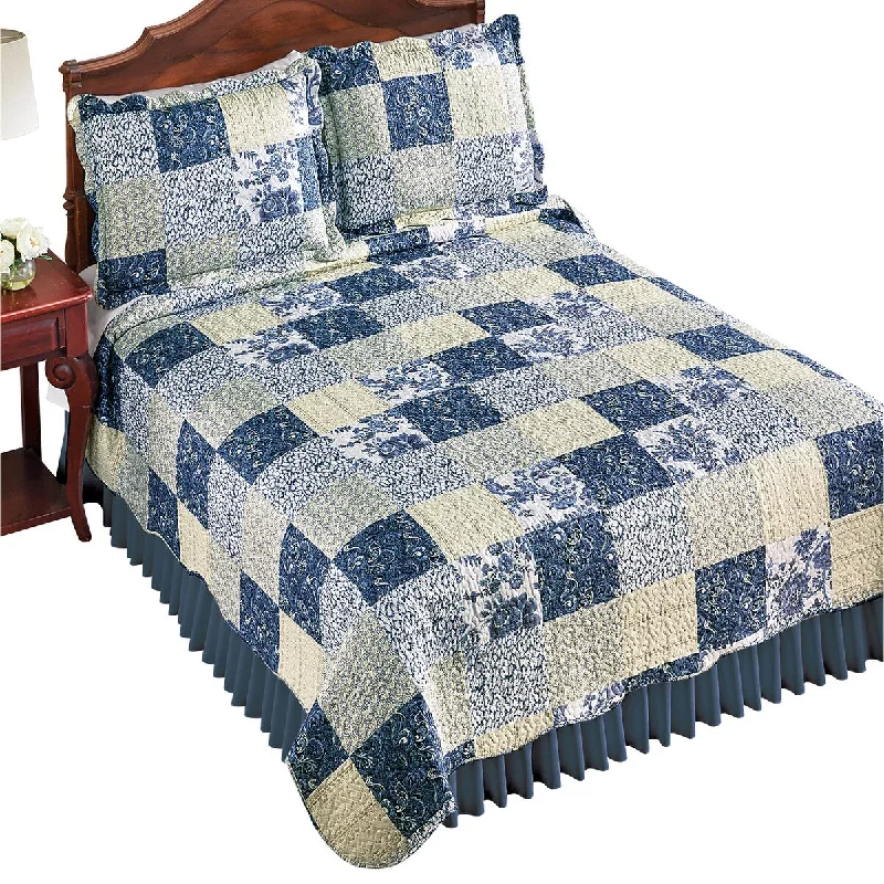 plush microfiber quilt-Floral & Paisley Pattern Patchwork Printed Quilt