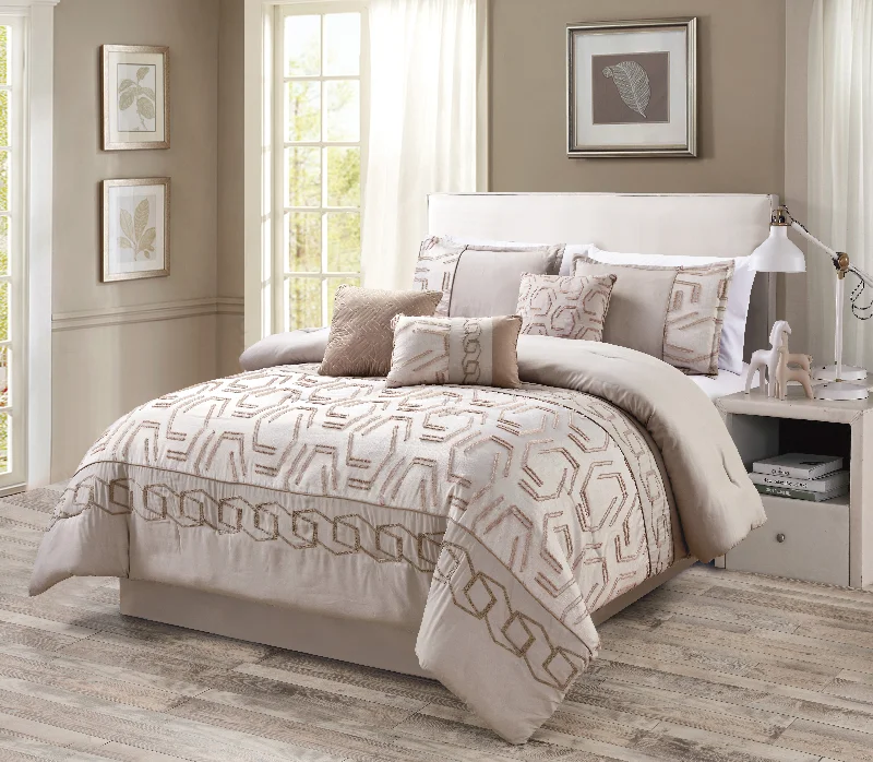 organic linen blanket-Grayson 7-piece Comforter set