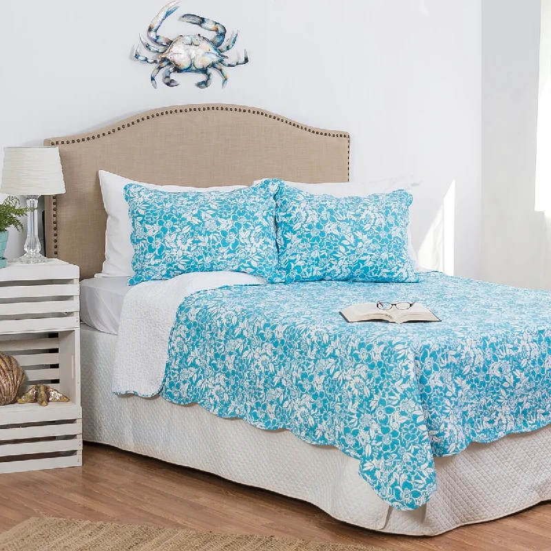 lightweight linen bedspread-Jamaican Breeze Coastal Beach Theme Quilt Mini Set