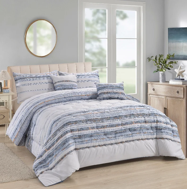 modern striped bedspread-Jonah 5-piece Comforter set