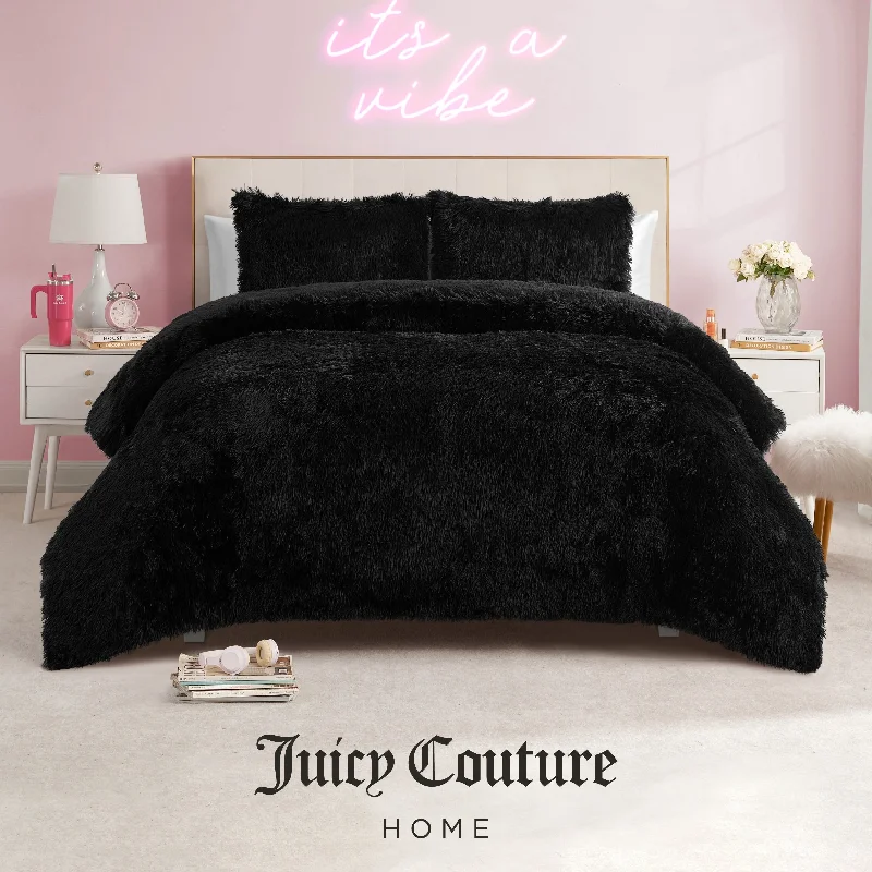 organic flannel comforter-Juicy Couture Shaggy Comforter Sets