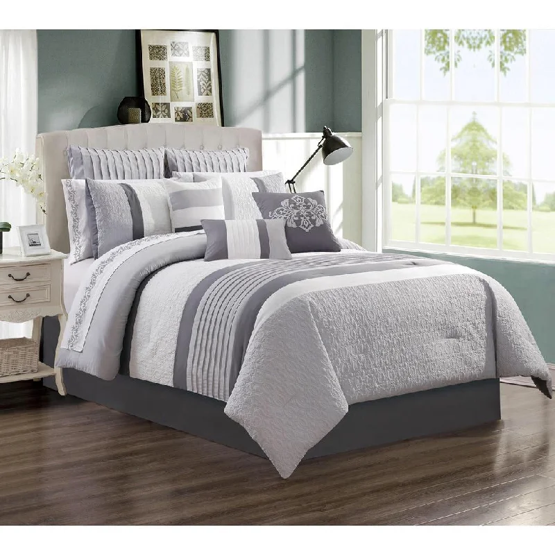 cozy flannel bed set-Kane 7-piece Comforter Set