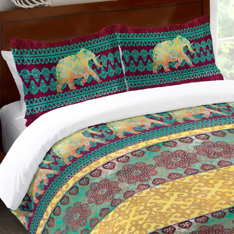 luxury sateen bed sheets-Laural Home Moroccan Elephants Standard Pillow Sham